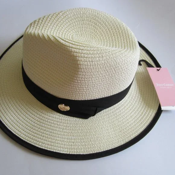 Juicy Couture Straw Gold Crown Hat - Picture 1 of 5